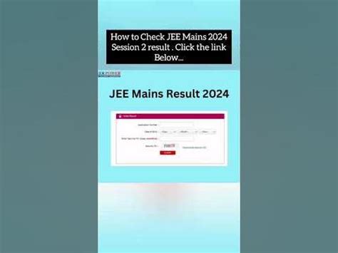 jee mains 2024 result check online link